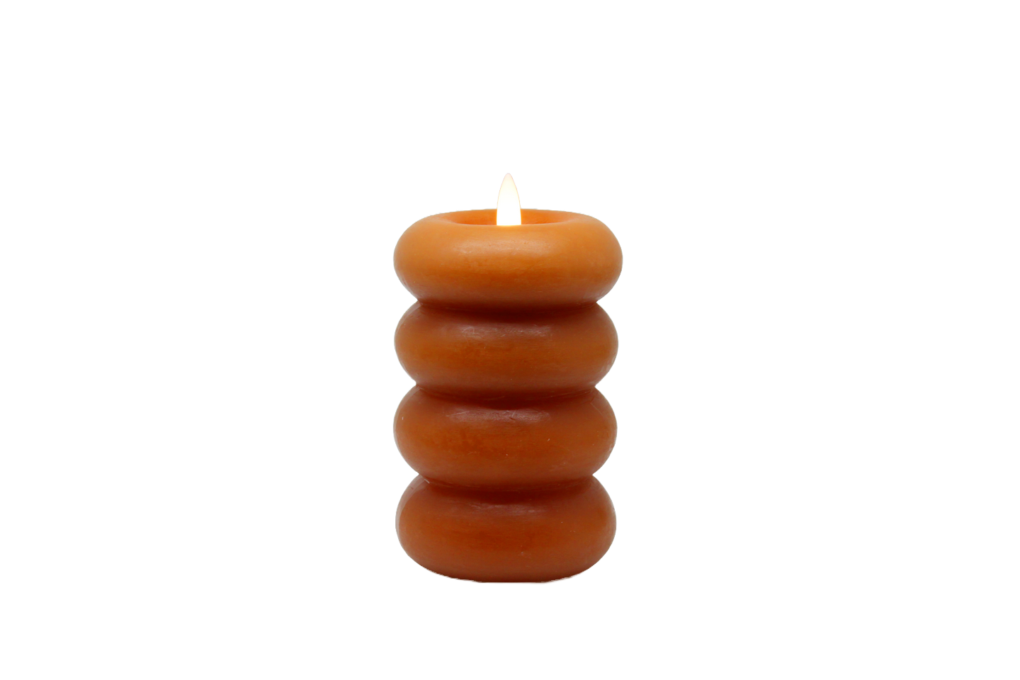 Led-kynttilä Cello donitsi 12,5cm oranssi