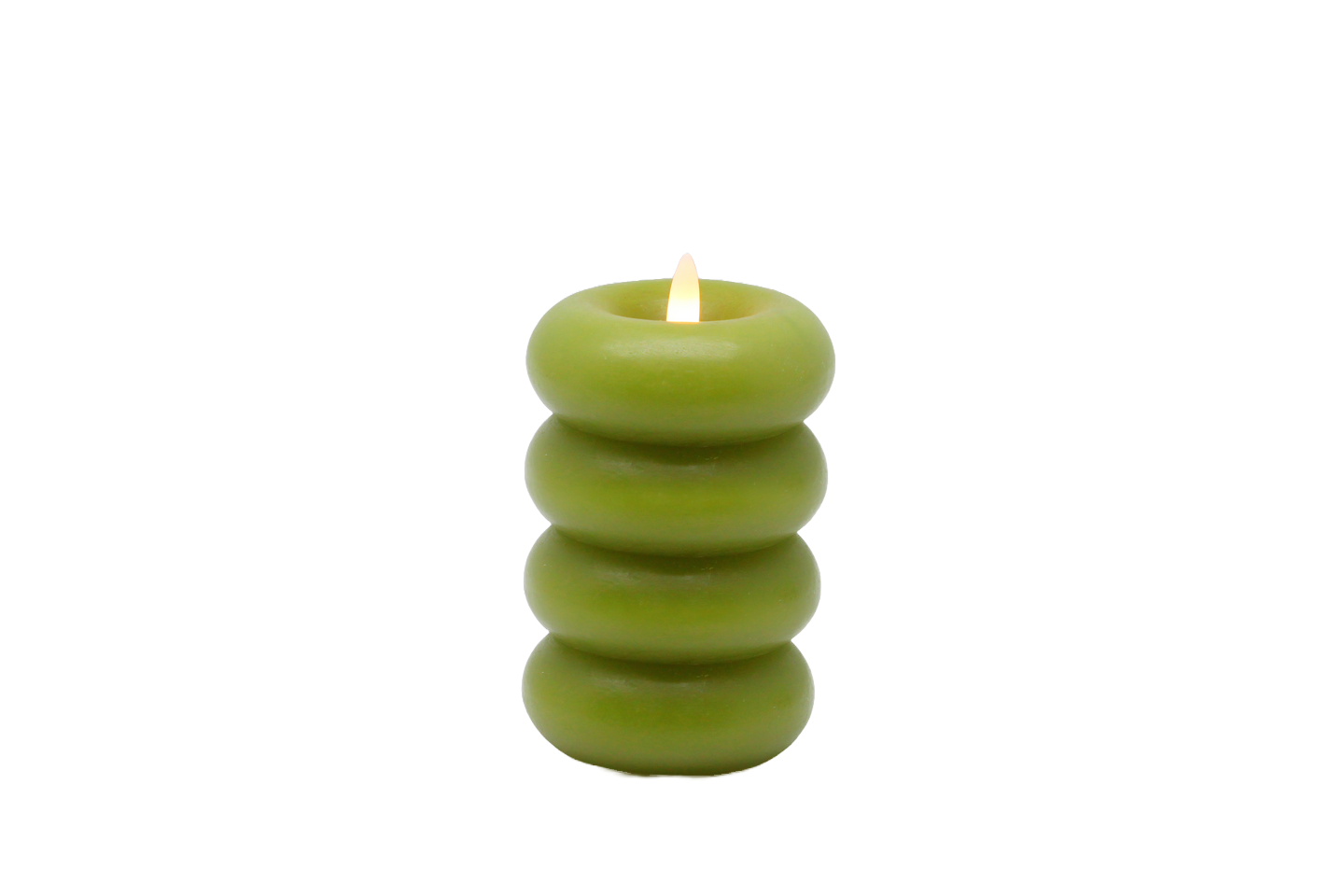 Led-kynttilä Cello donitsi 12,5cm vihreä