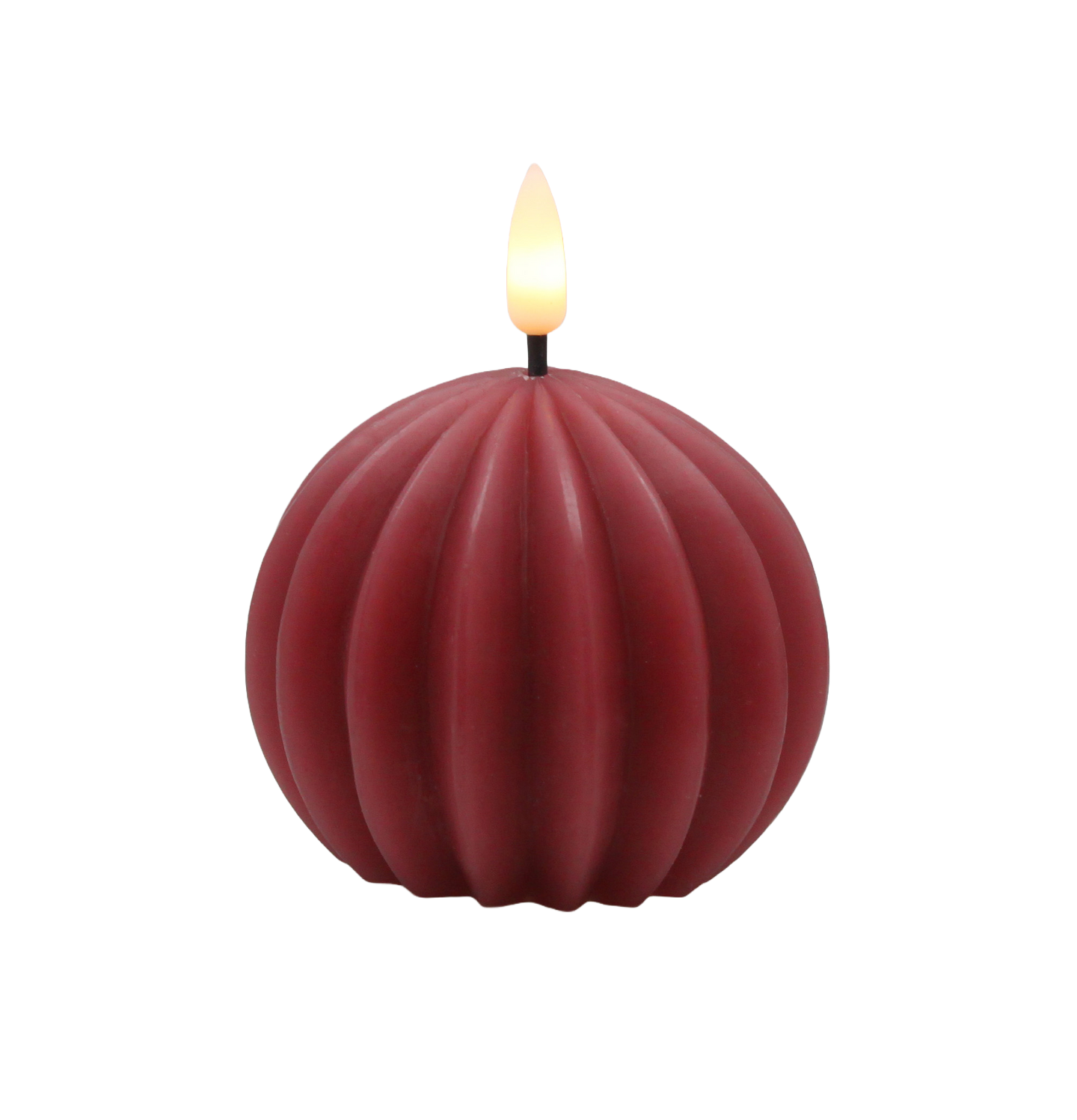 Led-pallokynttilä Cello vekki 7,5 cm tumma roosa