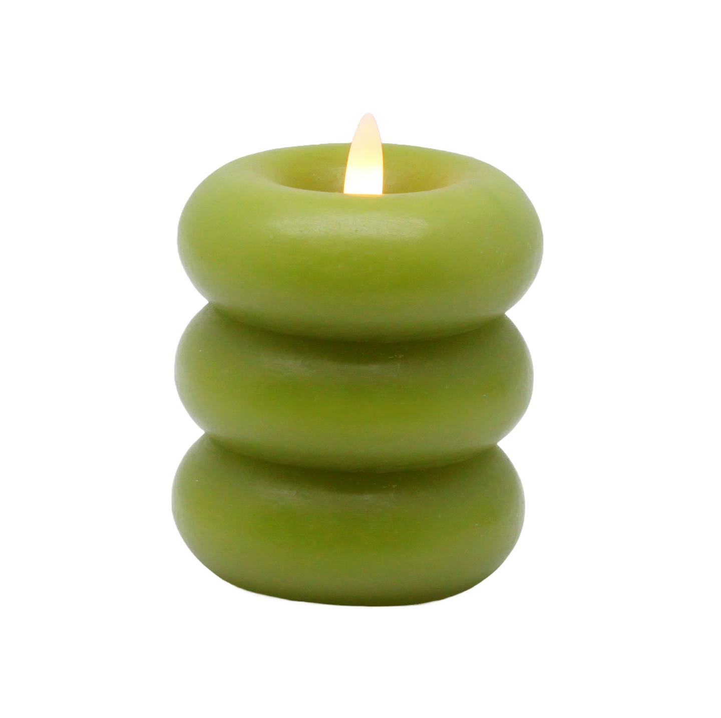 Led-kynttilä Cello donitsi 9cm vihreä