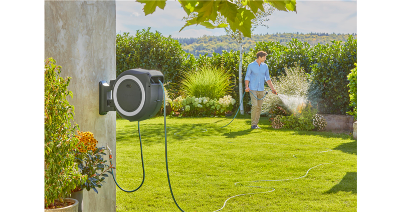 Seinäletkukela Gardena PowerRoll XXL 40m valkoinen