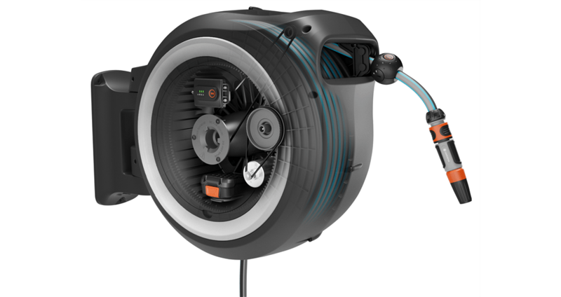 Seinäletkukela Gardena PowerRoll XL 35m valkoinen