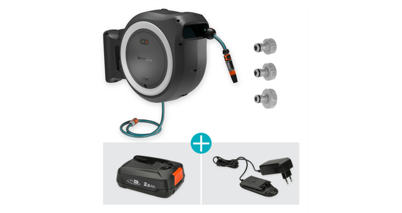 Seinäletkukela Gardena PowerRoll XL 35m valkoinen