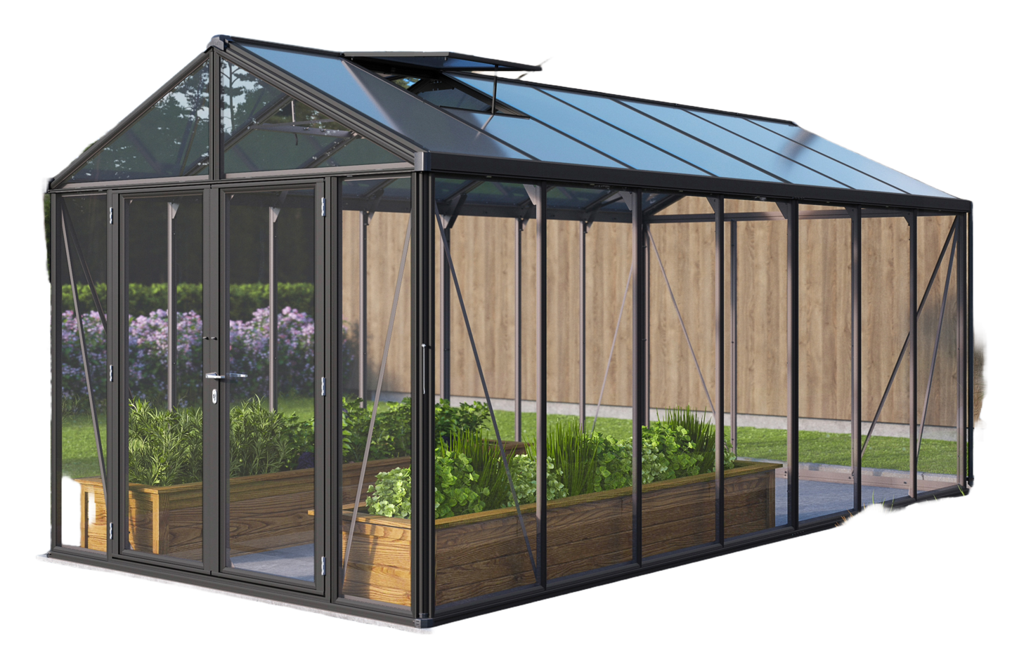 Kasvihuone Vitavia Poseidon 13800 karkaistu lasi kennolevy