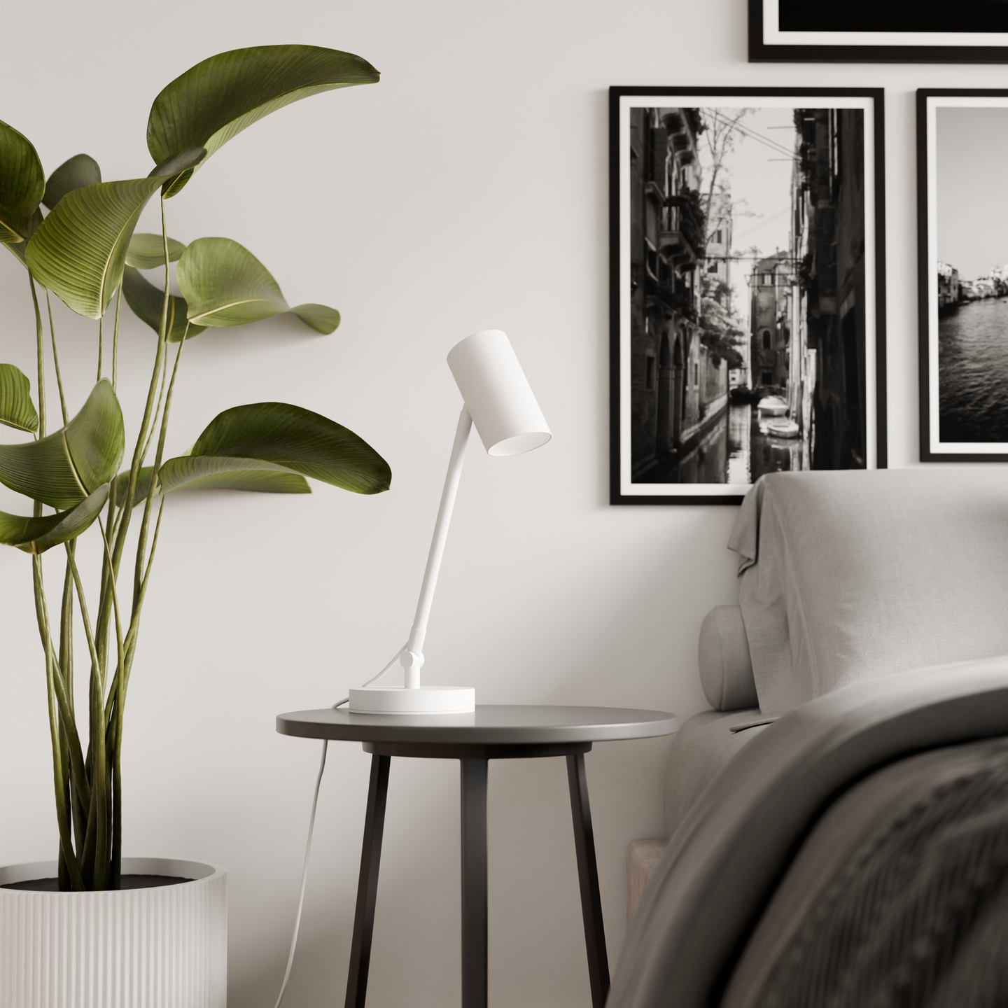 Pöytävalaisin Sessak Everly valkoinen