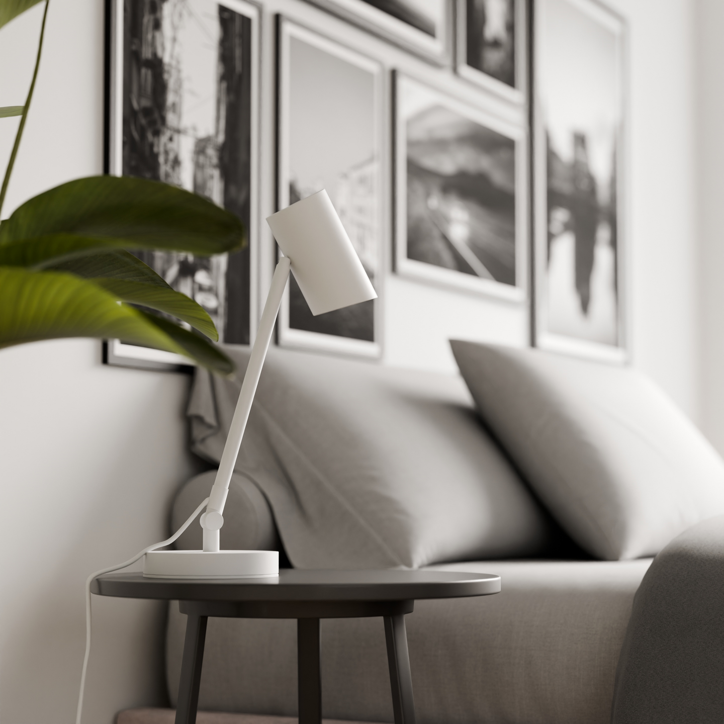 Pöytävalaisin Sessak Everly valkoinen