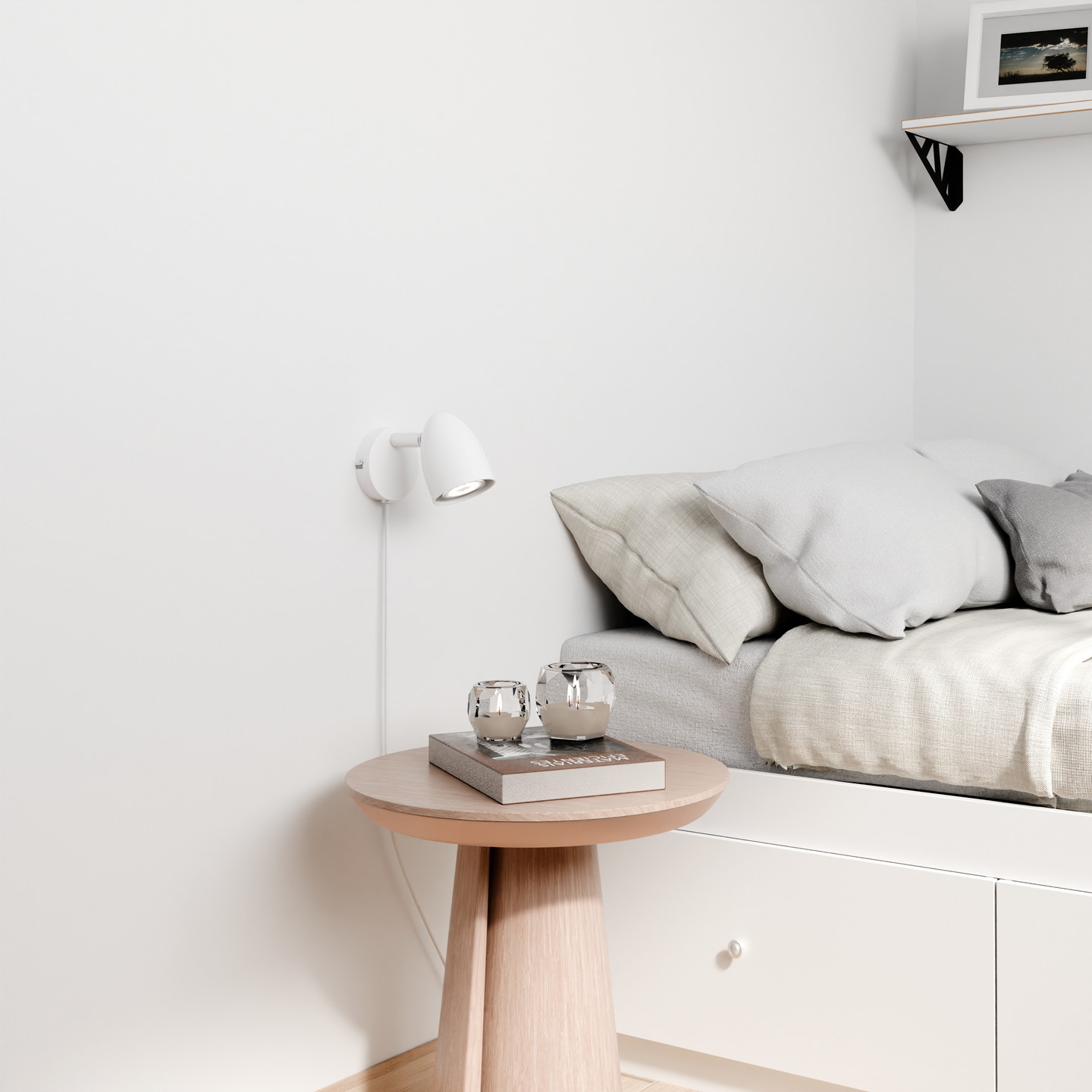 Seinävalaisin Sessak Sierra valkoinen