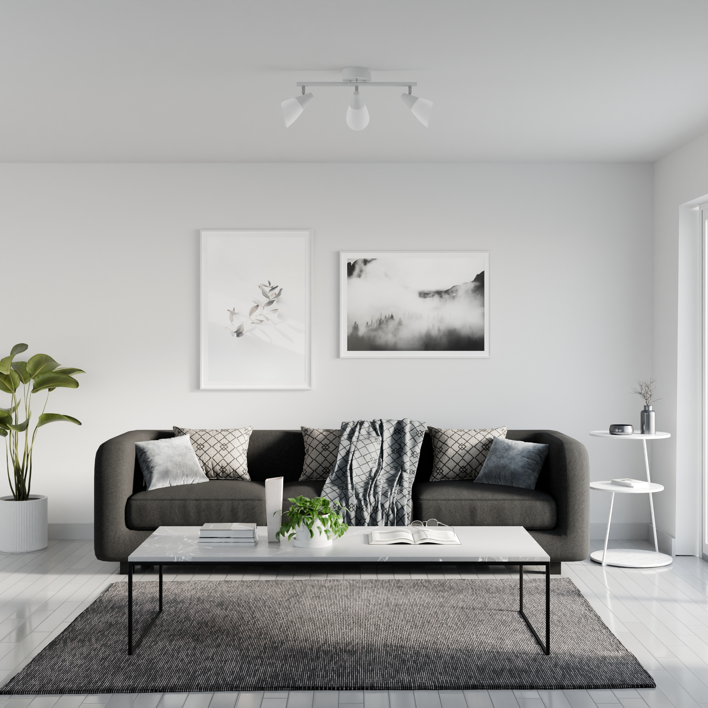 Kattospotti Sessak Orion valkoinen