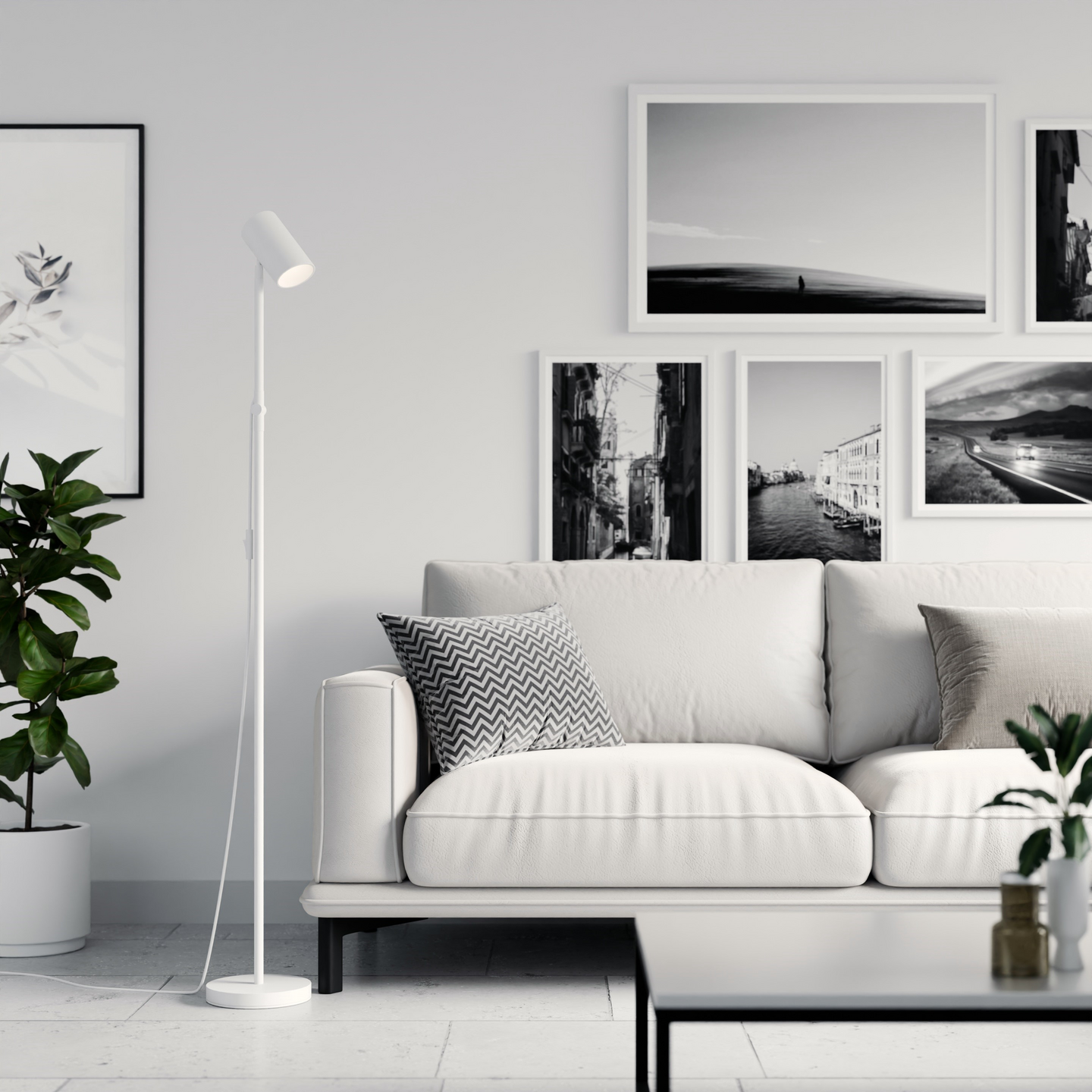 Lattiavalaisin Sessak Everly valkoinen