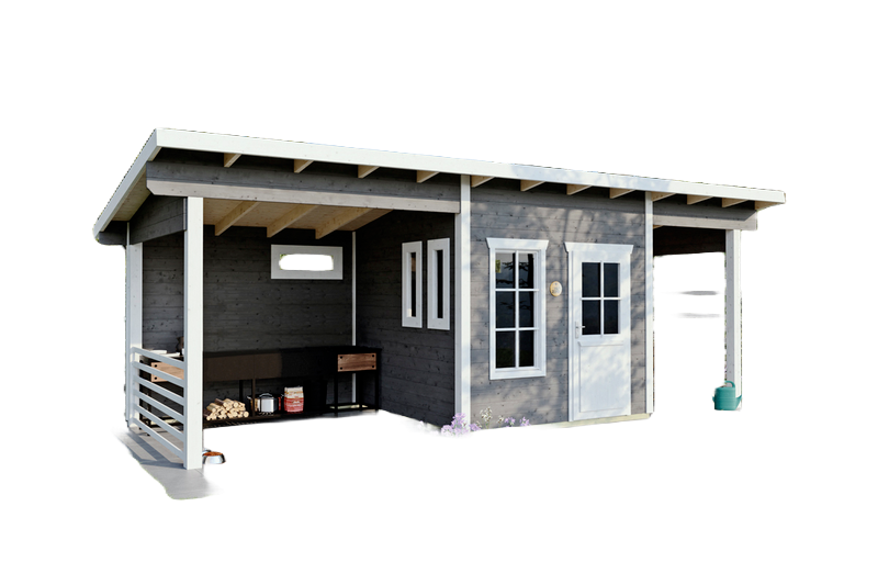 Pihatalo Cello Saltvik 17,2m² tuplakatoksella