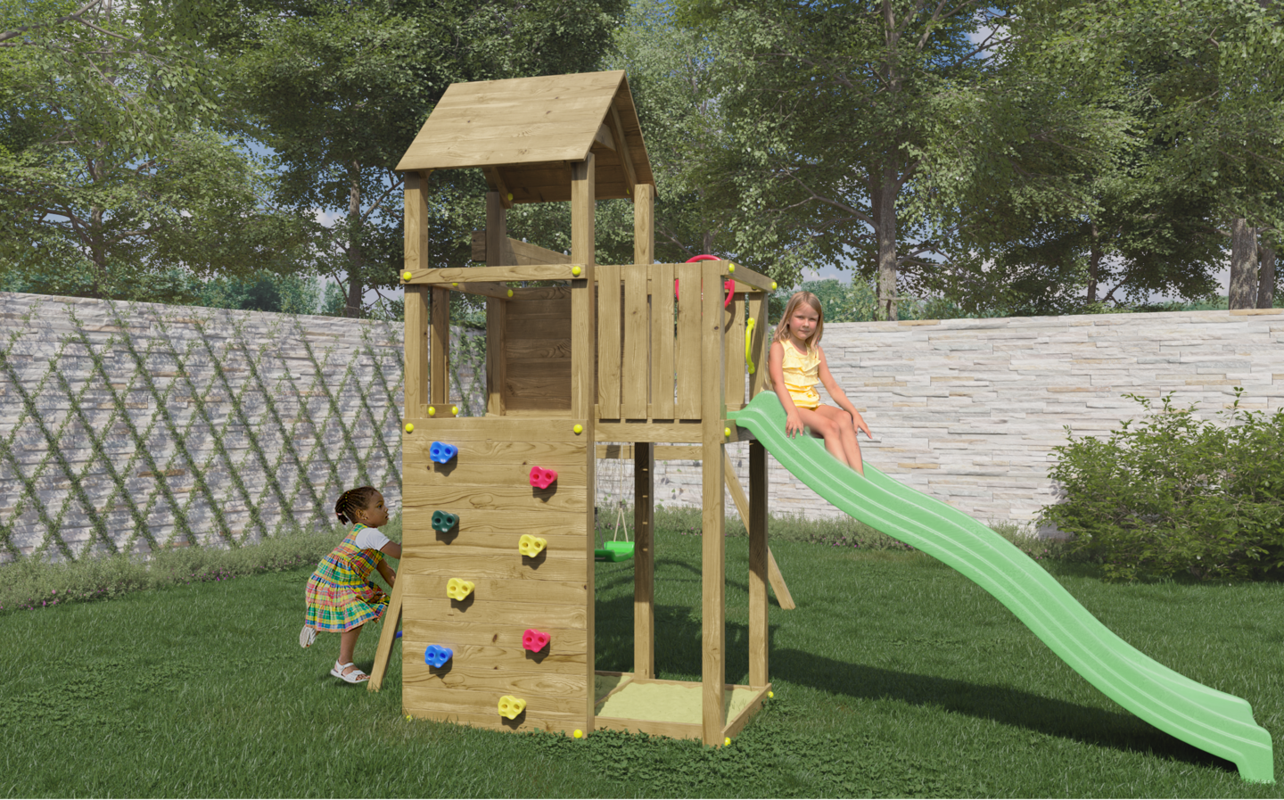 Kiipeilytorni Fungoo Boomer3 keinuilla