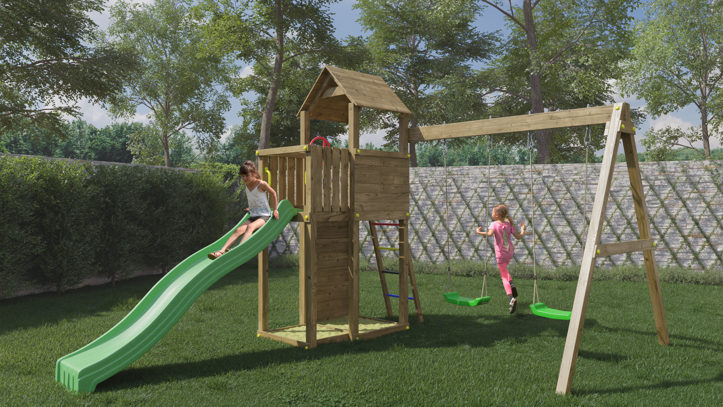 Kiipeilytorni Fungoo Boomer3 keinuilla