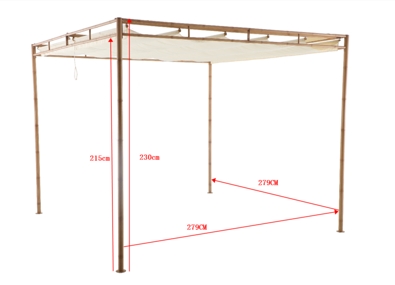 Pergola Cello Bambois 2,8 x 2,8m