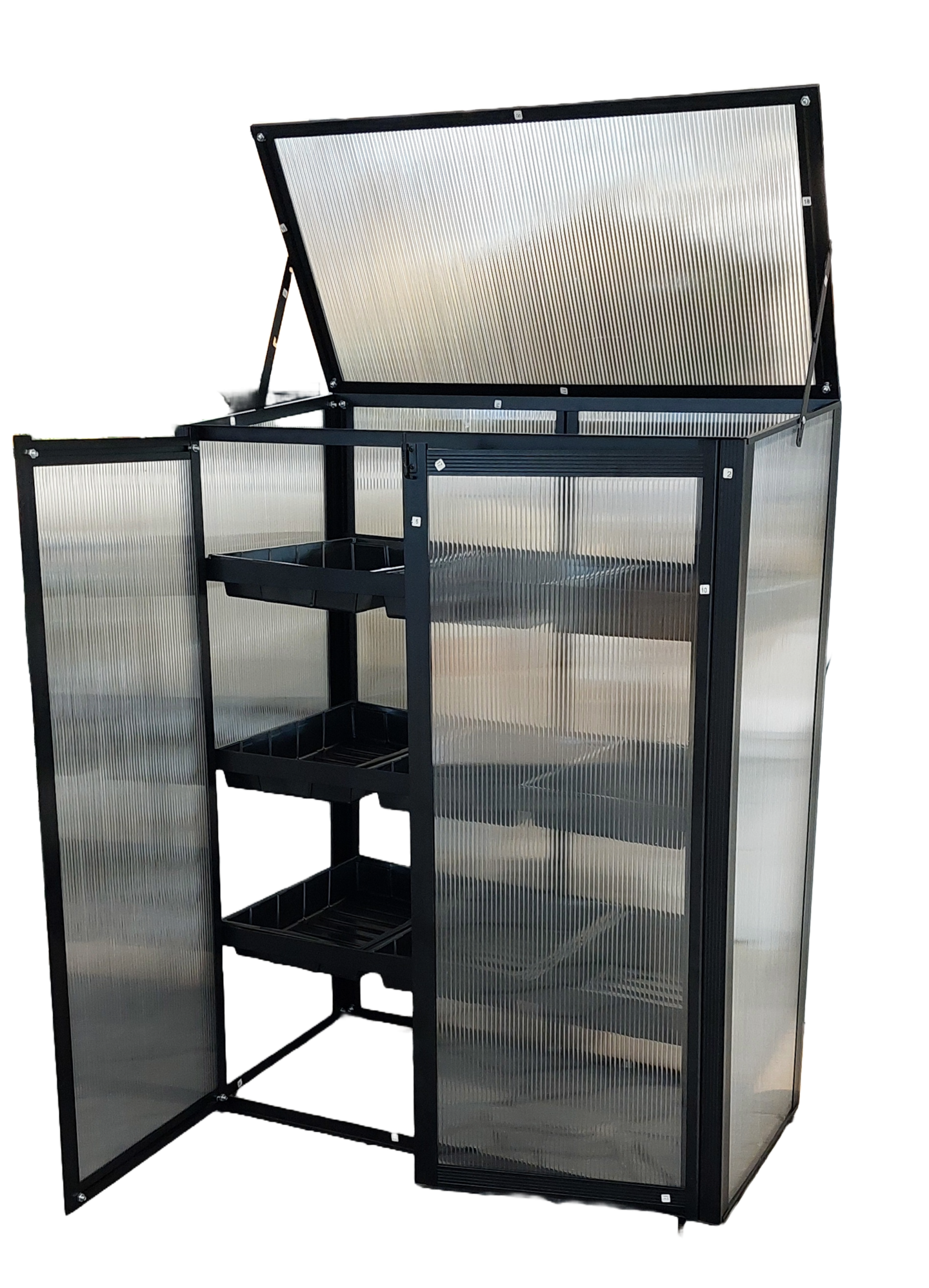 Parvekekasvihuone Goodiy musta