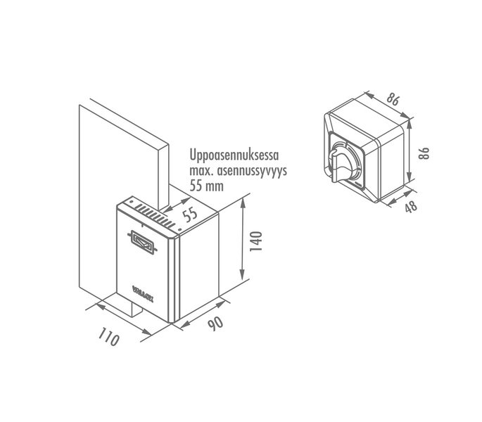 Ohjauskeskus Vallox 1992A EK/0,85 A