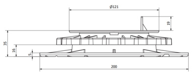 TERRASSFOT PROF JUSTERBAR 35-60MM