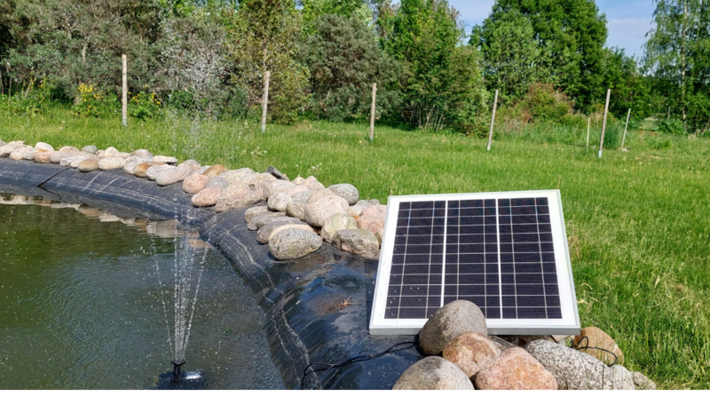 Suihkulähdepumppu FXA 18V/20W aurinkokennot + akku