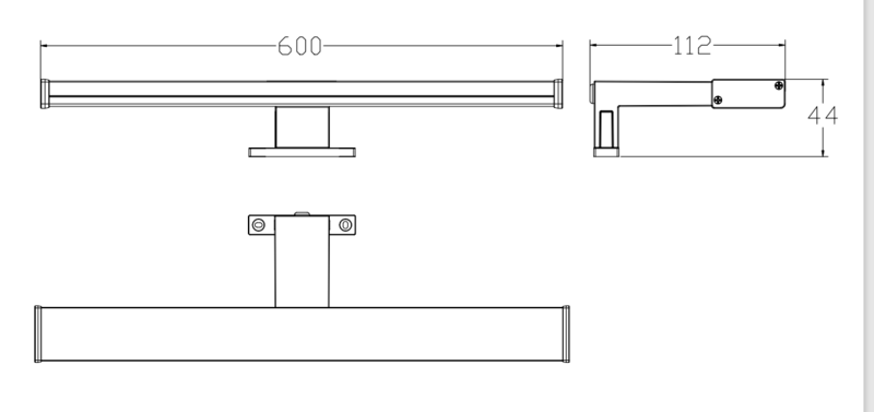 Kylpyhuonevalaisin Cello Spa Erro II 600mm 960lm led IP44