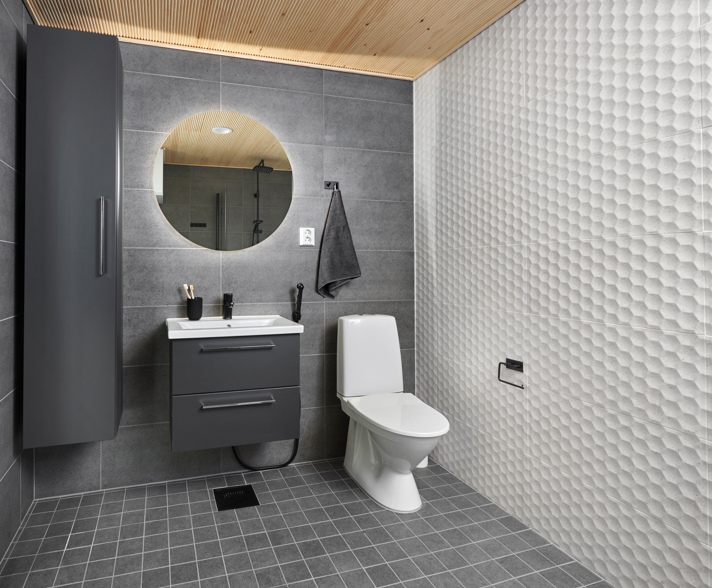 Lattialaatta Cello Uma 60x60 8mm antrasiitti 1,44m²