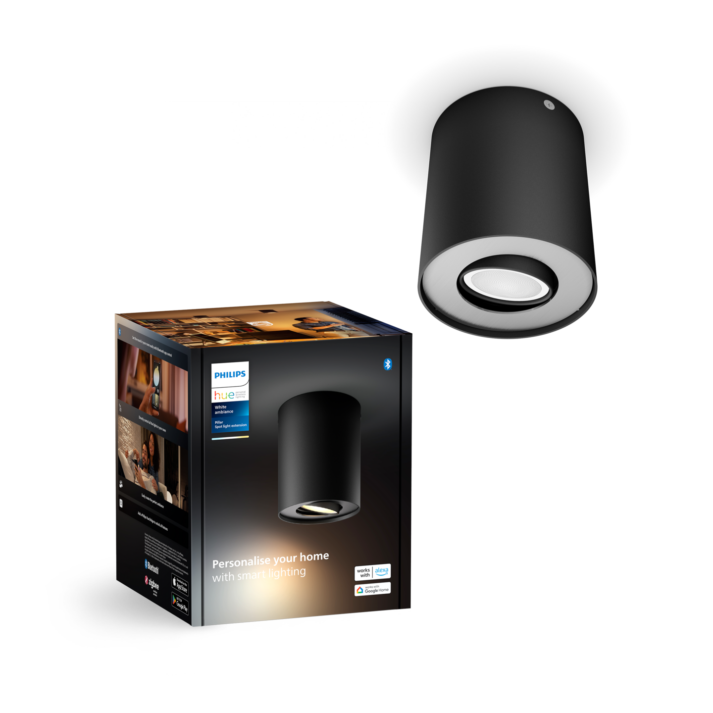 Kohdevalaisin Philips Hue Pillar 1X4.2W 400 LM - 2200–6500K GU10