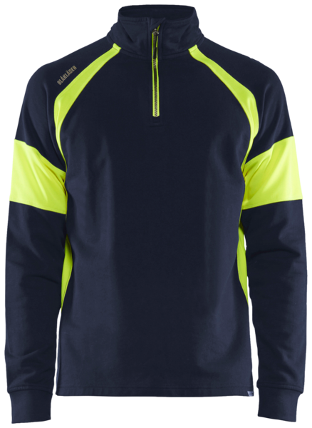 Collegepaita Blåkläder mariininsininen/huomiokeltainen 355011588933