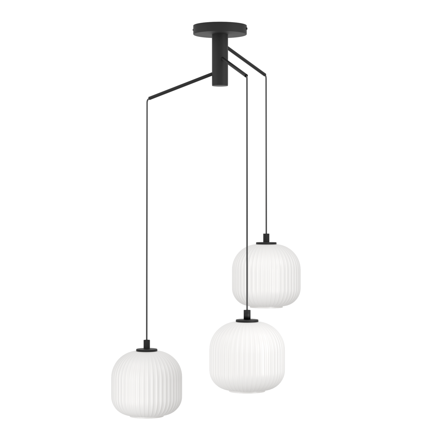 Riippuvalaisin EGLO Mantunalle 3-osainen E27 40W musta/valkoinen