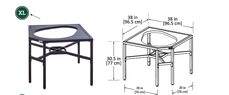 Pöytämoduli Big Green Egg XL kulma