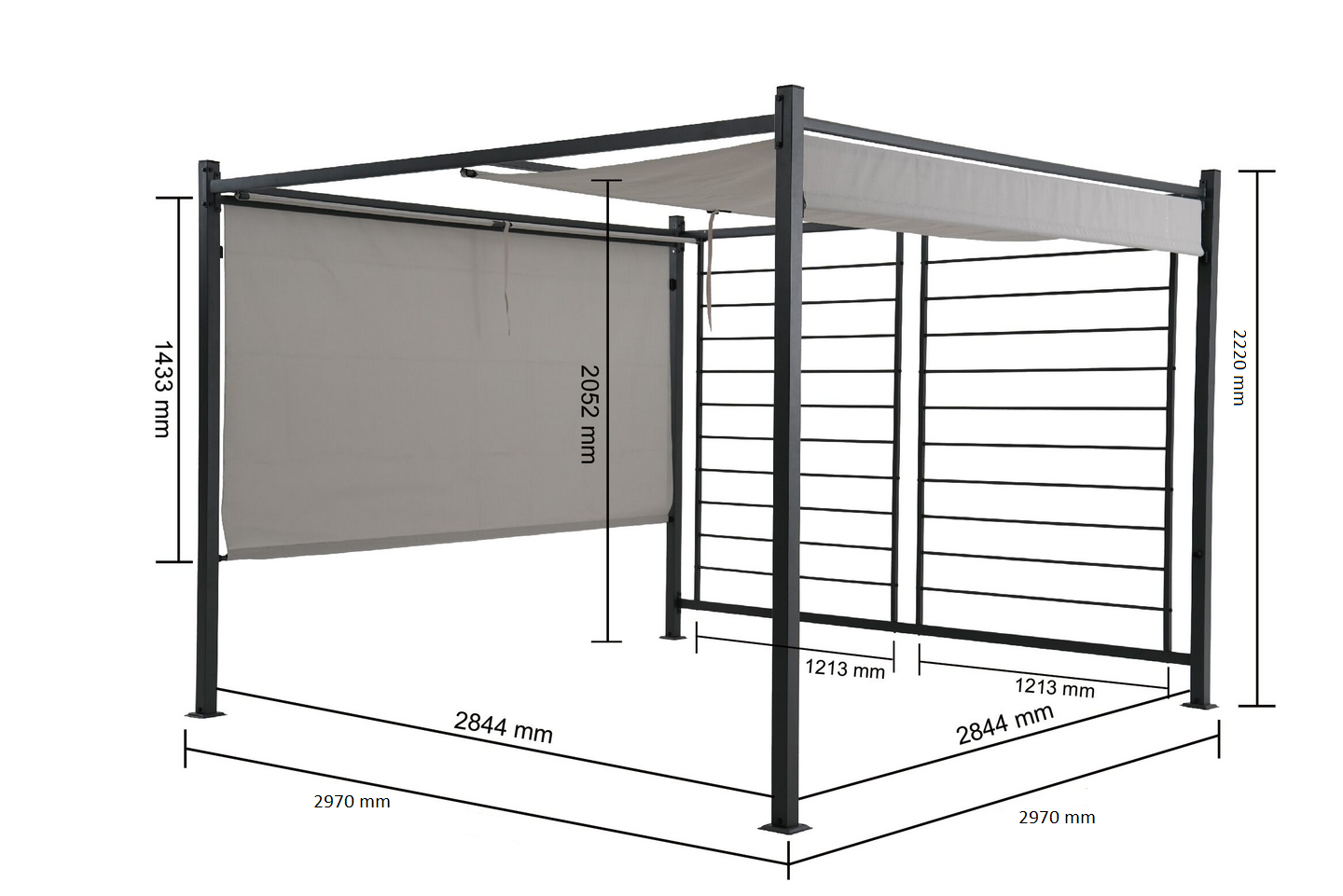 Pergola Cello Kota 3x3 m