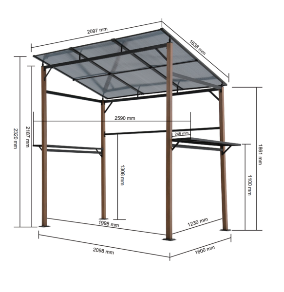Katos Cello Barbeque 259x160x232cm