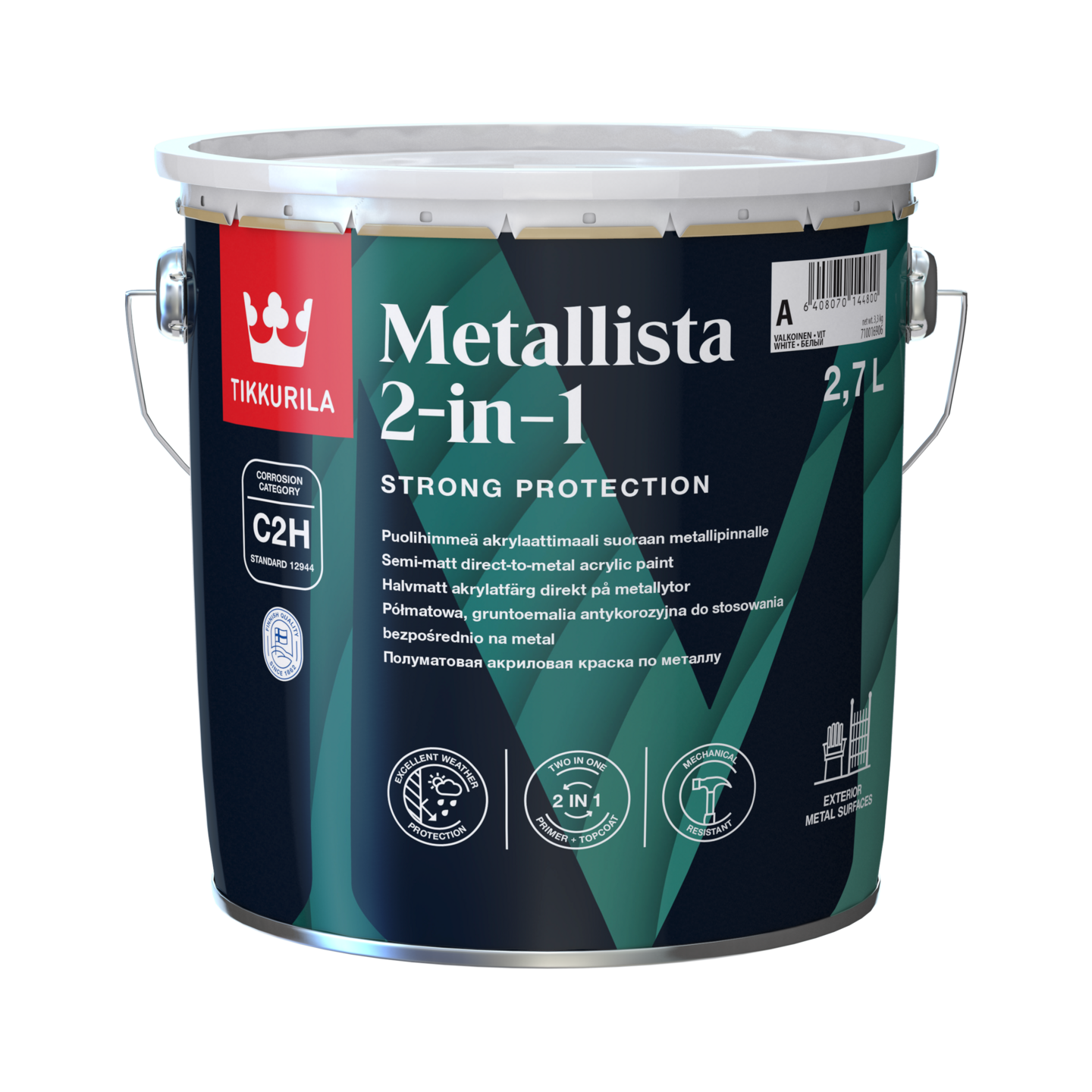 Metallista 2-in-1  puolihimmeä ruosteenestomaali