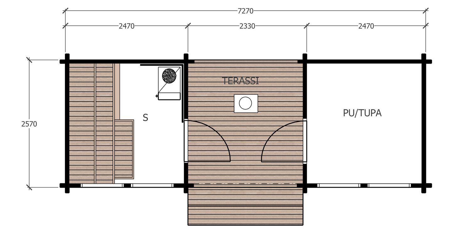 Sauna Kimara 3 13m²
