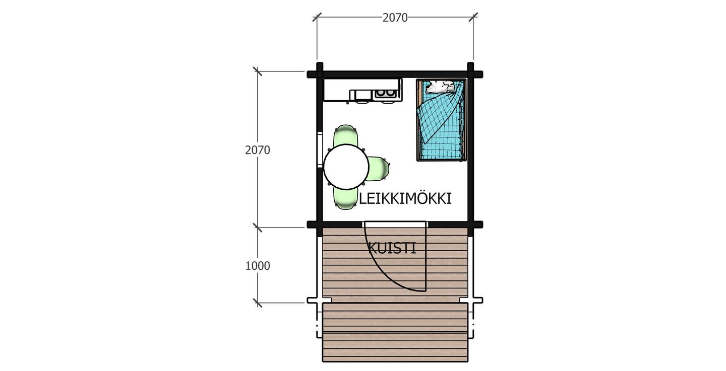 Leikkimökki Kimara 4,5m²