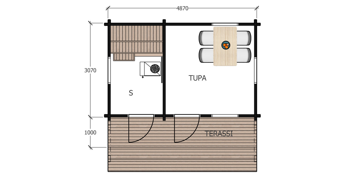Sauna Kimara 6 15m²