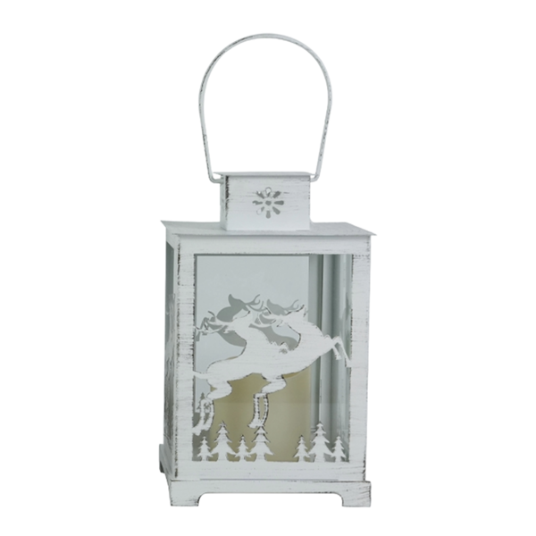 Lyhty Cello Poro 23,5cm valkoinen