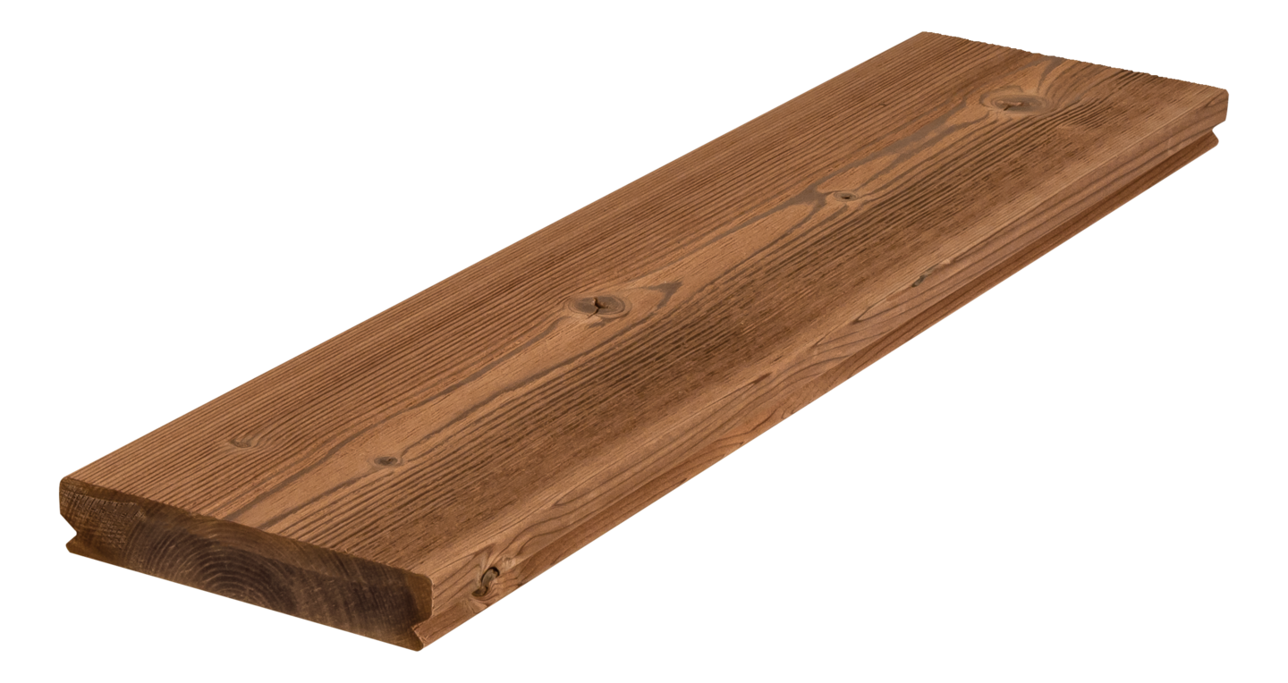 Terassilauta Luna Profix 2 SHP 26x140x5100 harjattu lämpökäsitelty kuusi