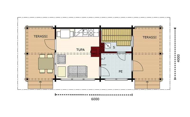 Saunamökki Kimara 44 25m²