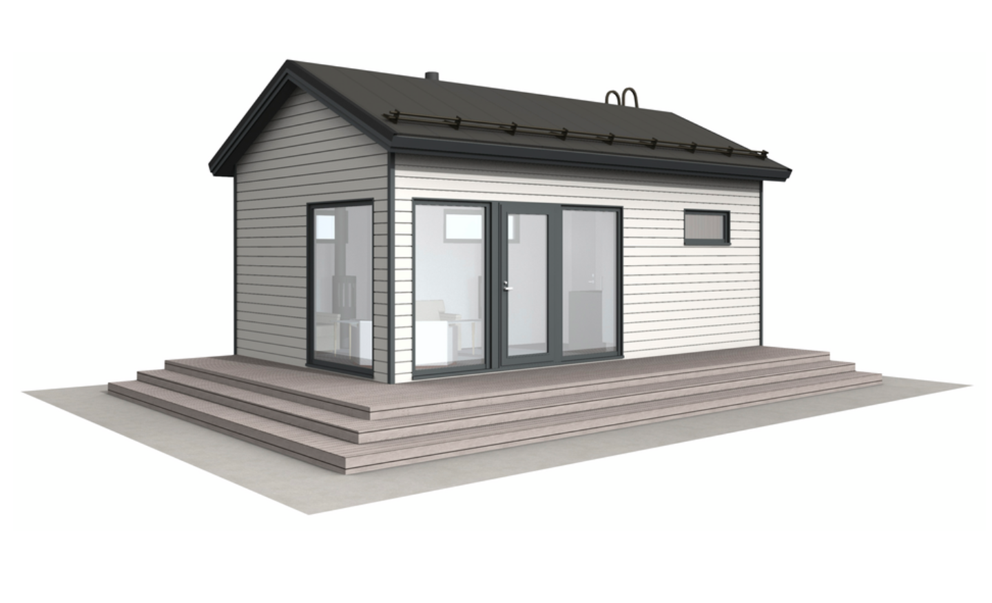 Huvila Pontti H230S 30m² tupa, wc ja sauna