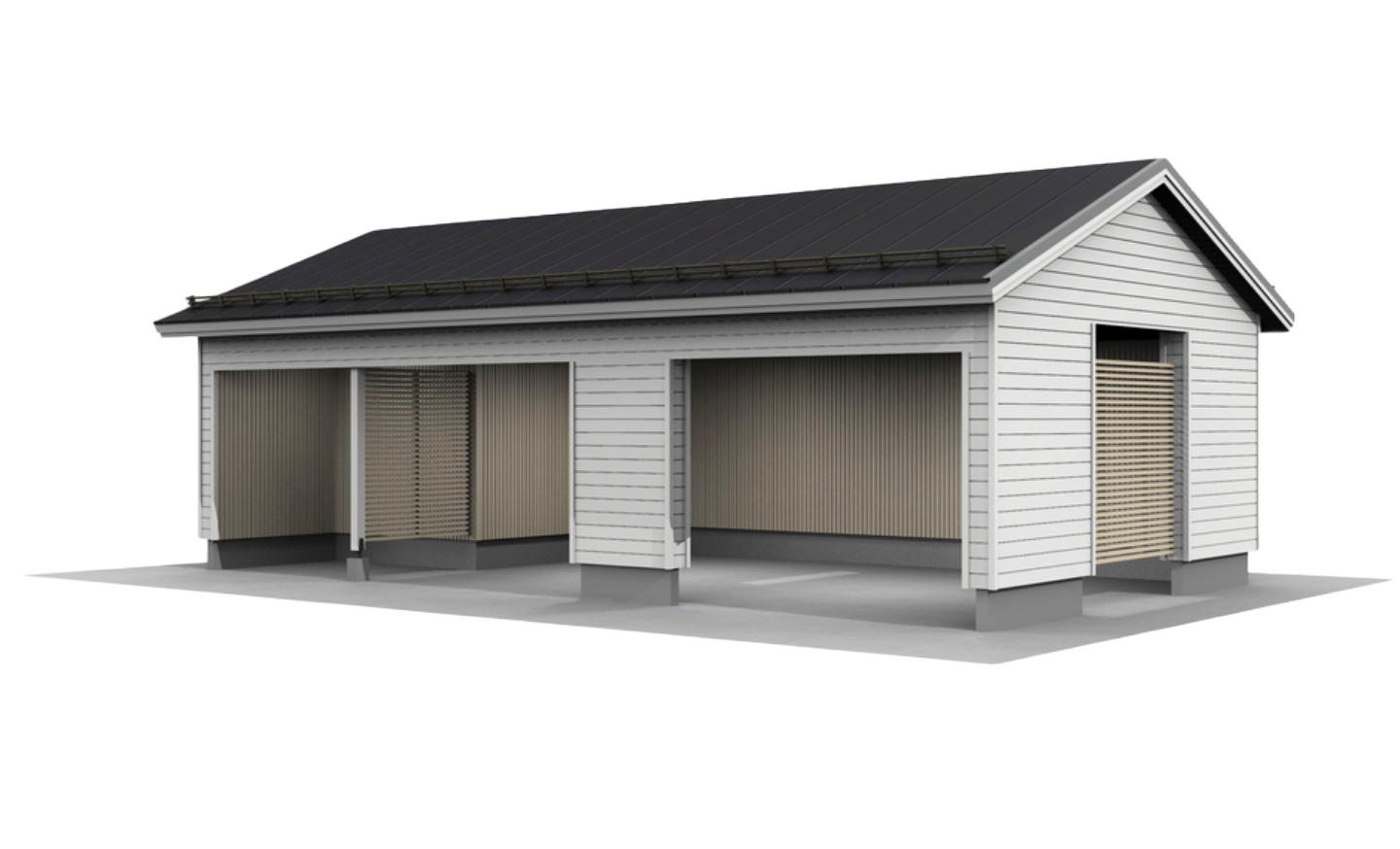 Autokatos Kimara Pontti AK12VH vaakaverhous + harjakatto 12m²