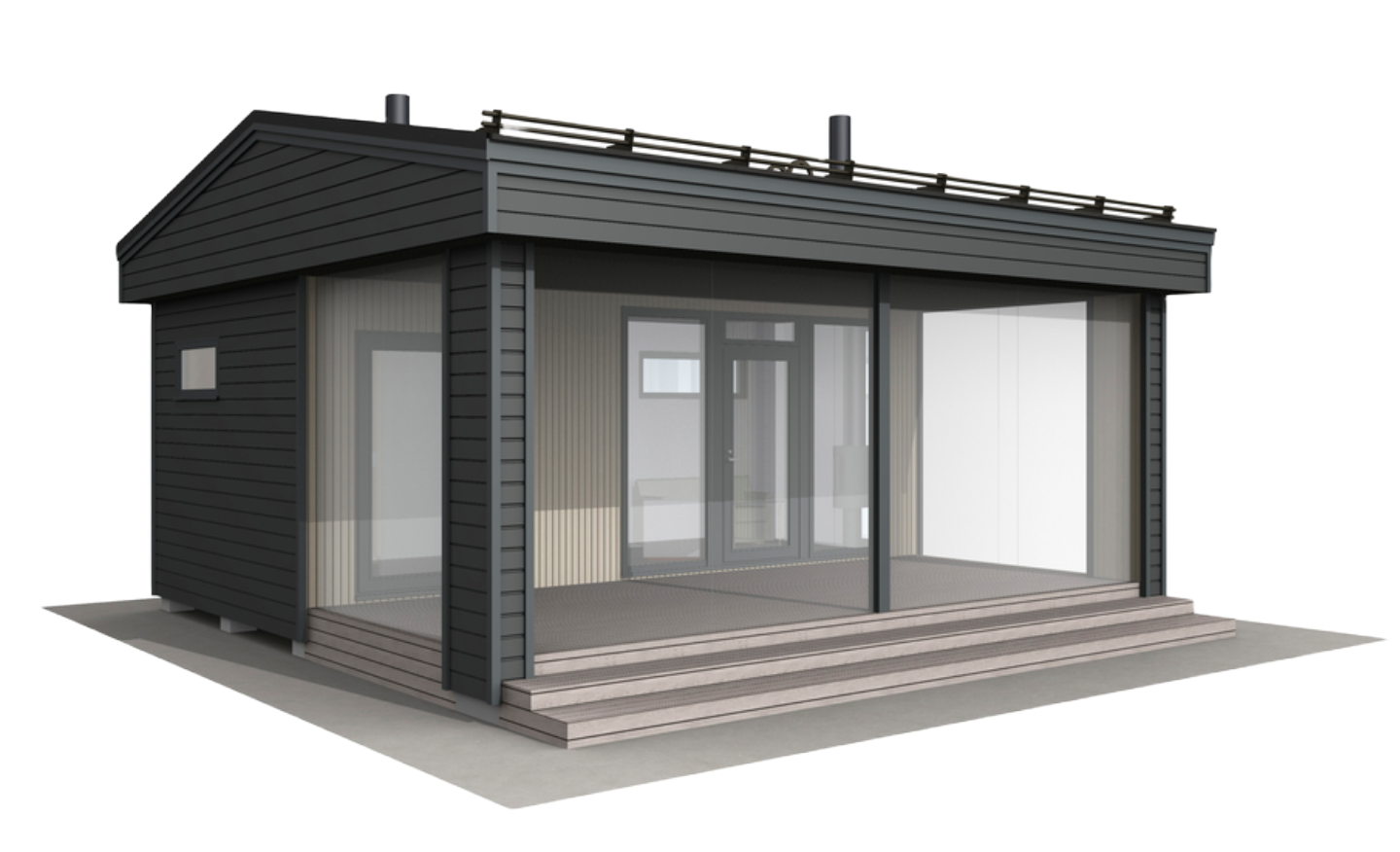 Huvila Pontti H425S 25m² tupa, wc ja sauna