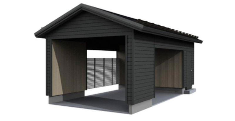 Autokatos Kimara Pontti AK9VH vaakaverhous + harjakatto 9m²