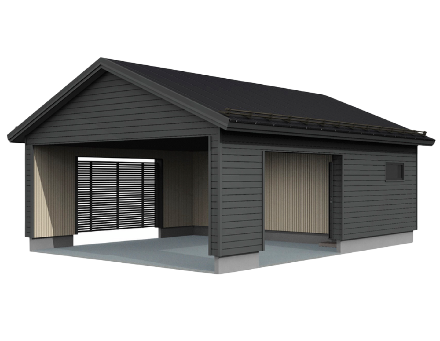 Autokatos Kimara Pontti AK18VH vaakaverhous + harjakatto 18m²