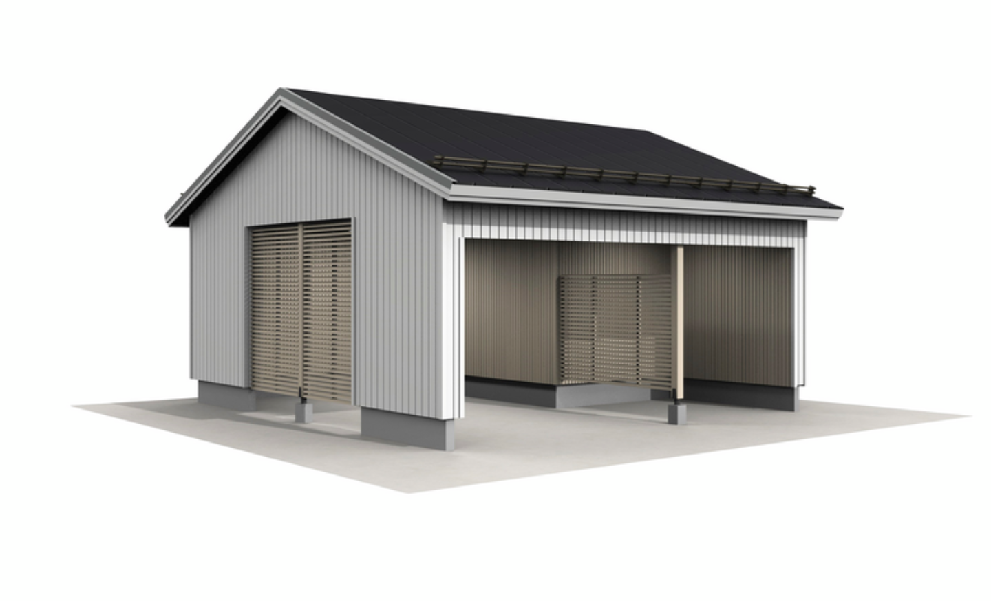 Autokatos Kimara Pontti AK12,5PH pystyverhous + harjakatto 12,5m²