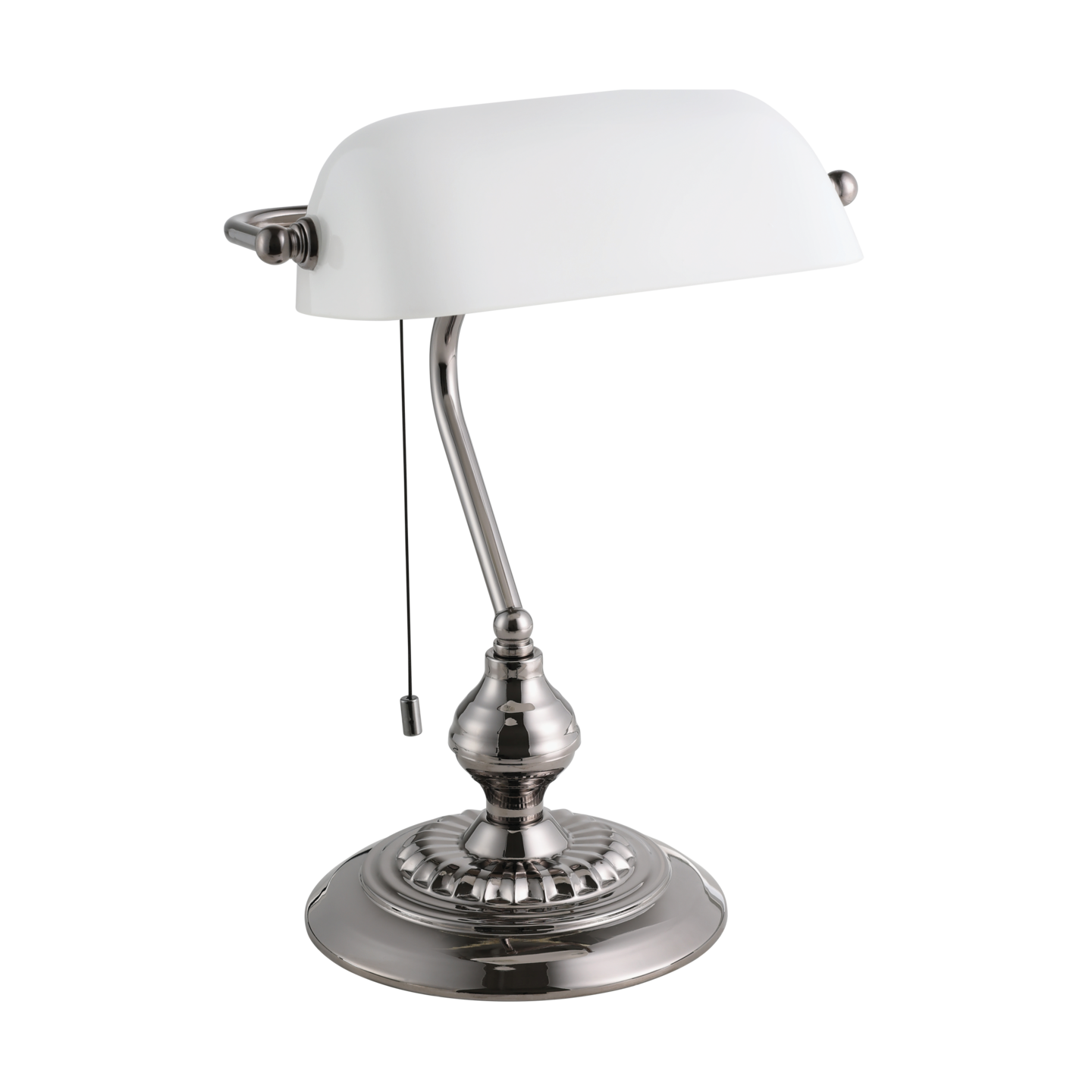 Pöytävalaisin EGLO Banker E27 nikkeli/valkoinen