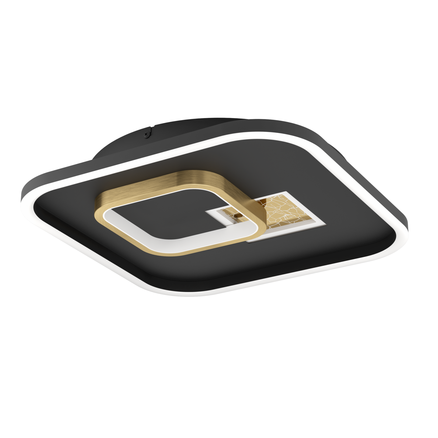 Kattovalaisin EGLO Tiriolo led 16,2W/9,2W 38x38cm musta/kulta