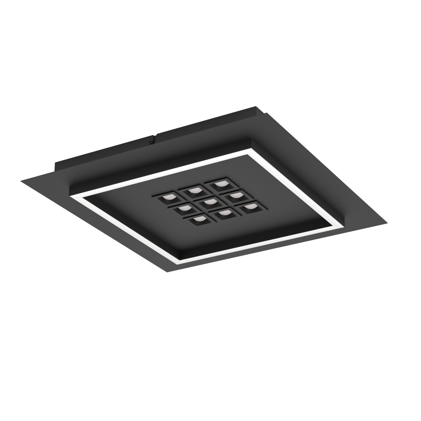 Kattovalaisin EGLO Balazote led 20,5W/9x0,9W CCT 36x36cm musta