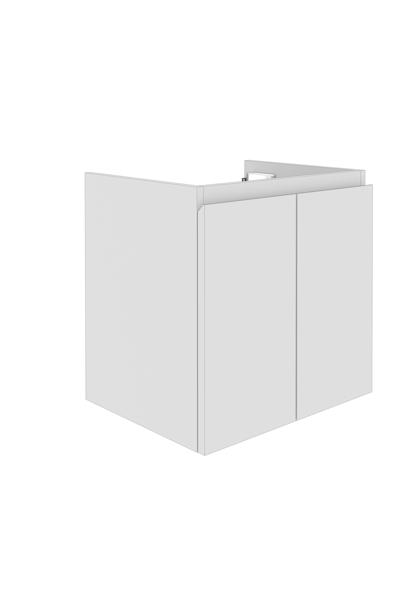 Allaskaappi Cello Sand 50cm valkoinen