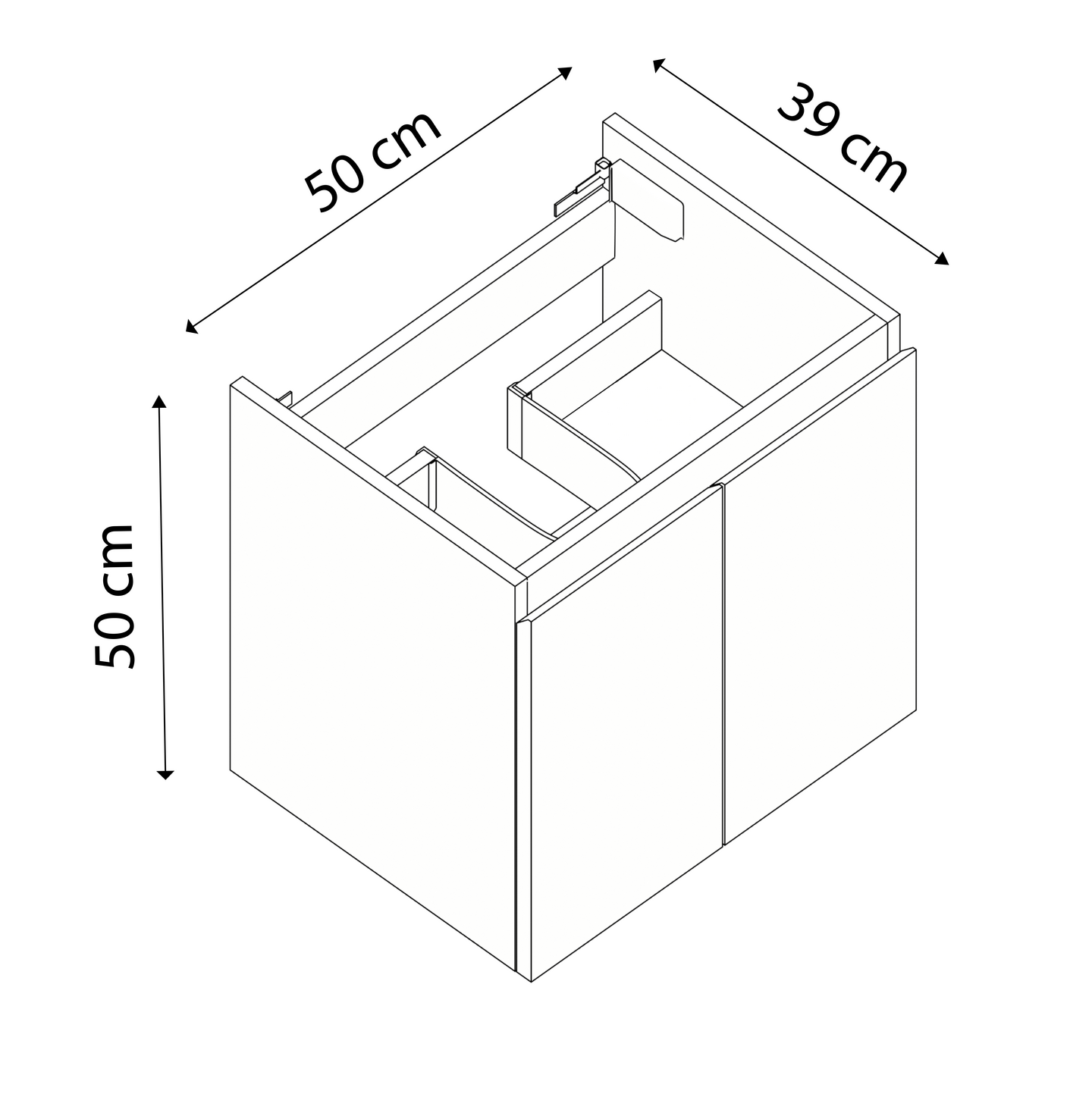 Allaskaappi Cello Sand 50cm tammi
