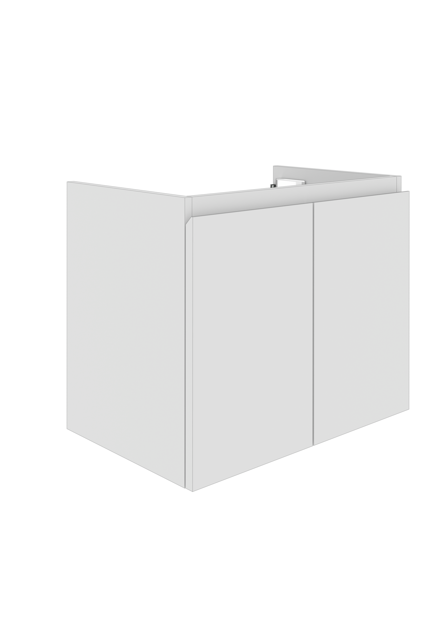 Allaskaappi Cello Sand 60cm valkoinen