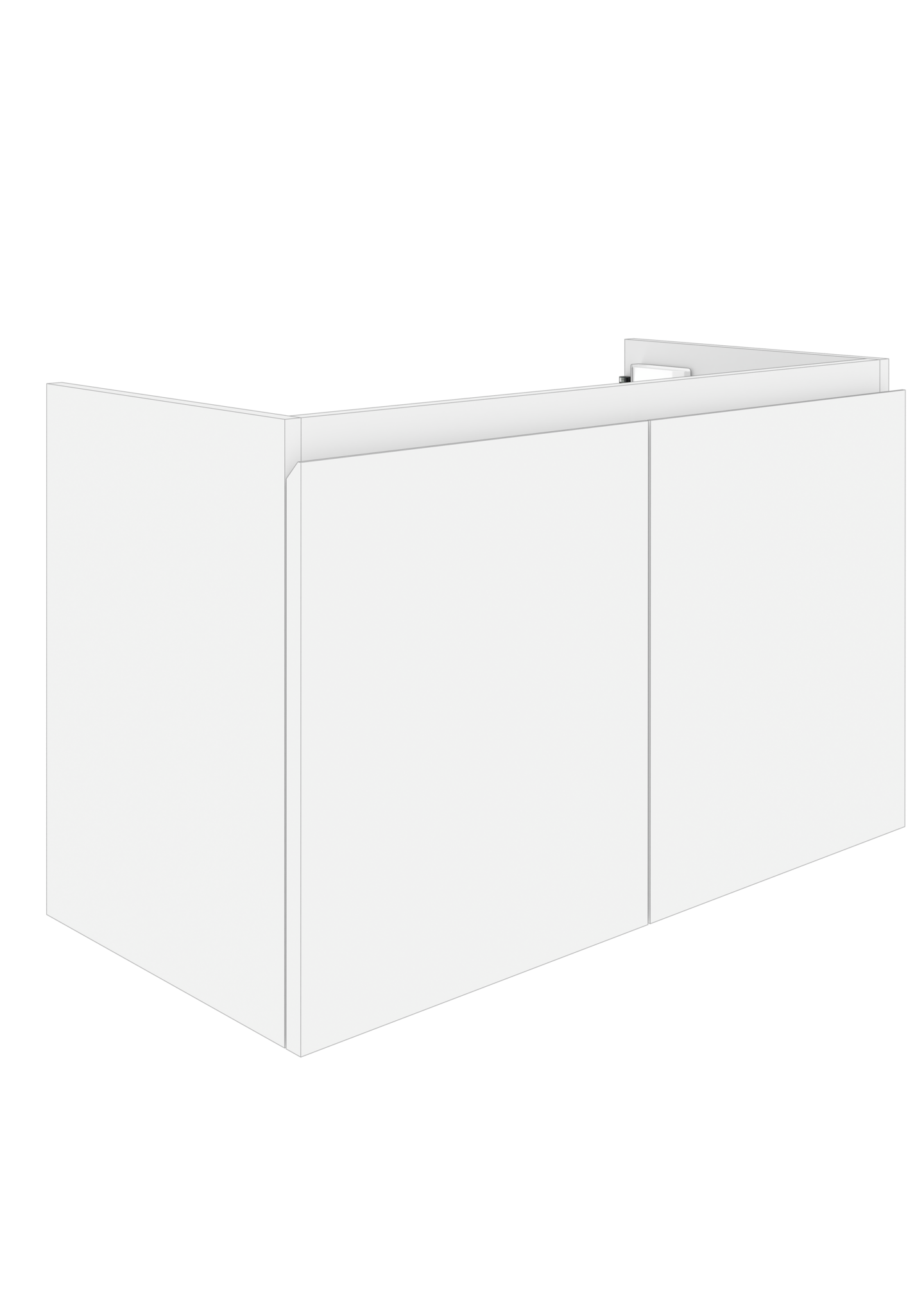 Allaskaappi Cello Sand 80cm valkoinen