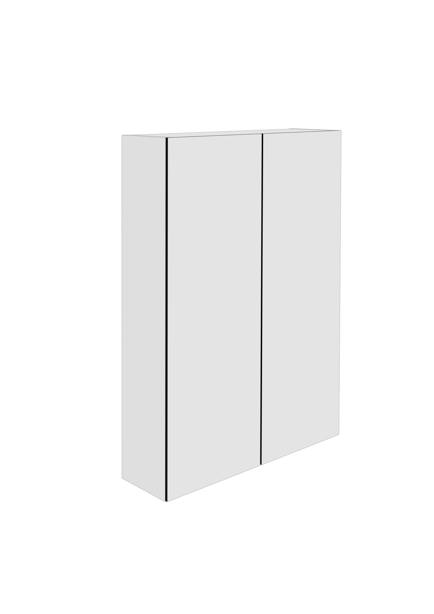 Peilikaappi Cello Sand 50cm valkoinen 2-ovinen